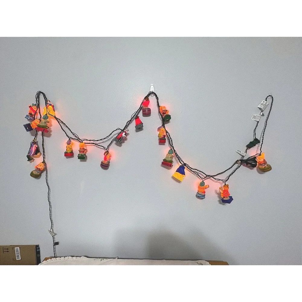 Disney Snow White Winnie the Pooh Santa Reindeer Christmas String‎ Light Lot 3pc